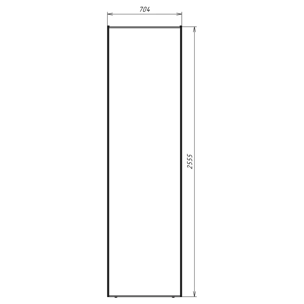 Дверь-купе KONSENSA 255.5x70.4 см МДФ цвет кашемир профиль черный узкий STLM-2054225 - Вид №14