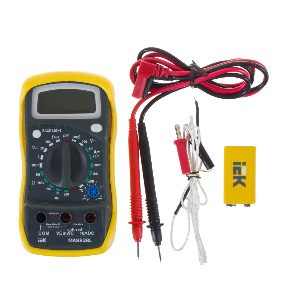 Мультиметр цифровой IEK Master MAS838L STLM-2087761 - Вид №1