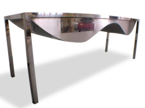 Стол из нержавеющей стали с ящиками