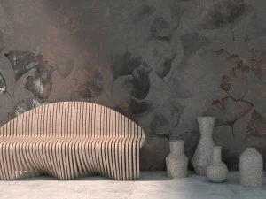 YO2 Металлические флизелиновые обои с цветочными мотивами Botanic drops