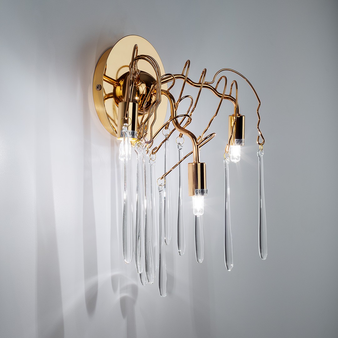 Frezia Light 1005/3 AA золото бра с 14 подвесками 117643 - Вид №1