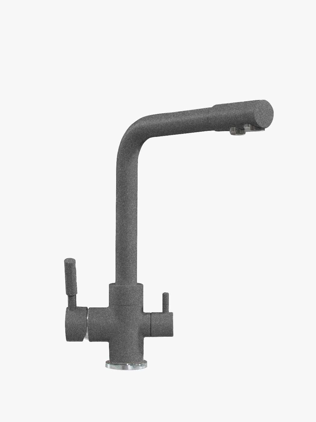 660717 Смеситель кухонный "Высокий Дуо" в тон мойки Polygran  - Вид №4