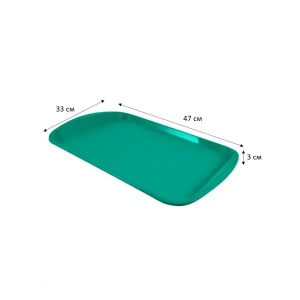 Поднос прямоугольный Delinia 36.5x25.5 см полипропилен цвет изумрудный