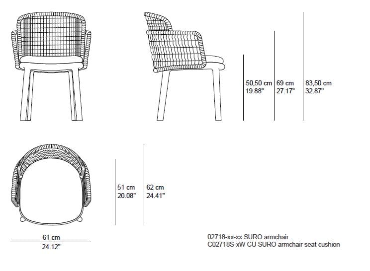 Садовое кресло из тикового дерева TRIBÙ Suro ARCH-00125750 - Вид №16