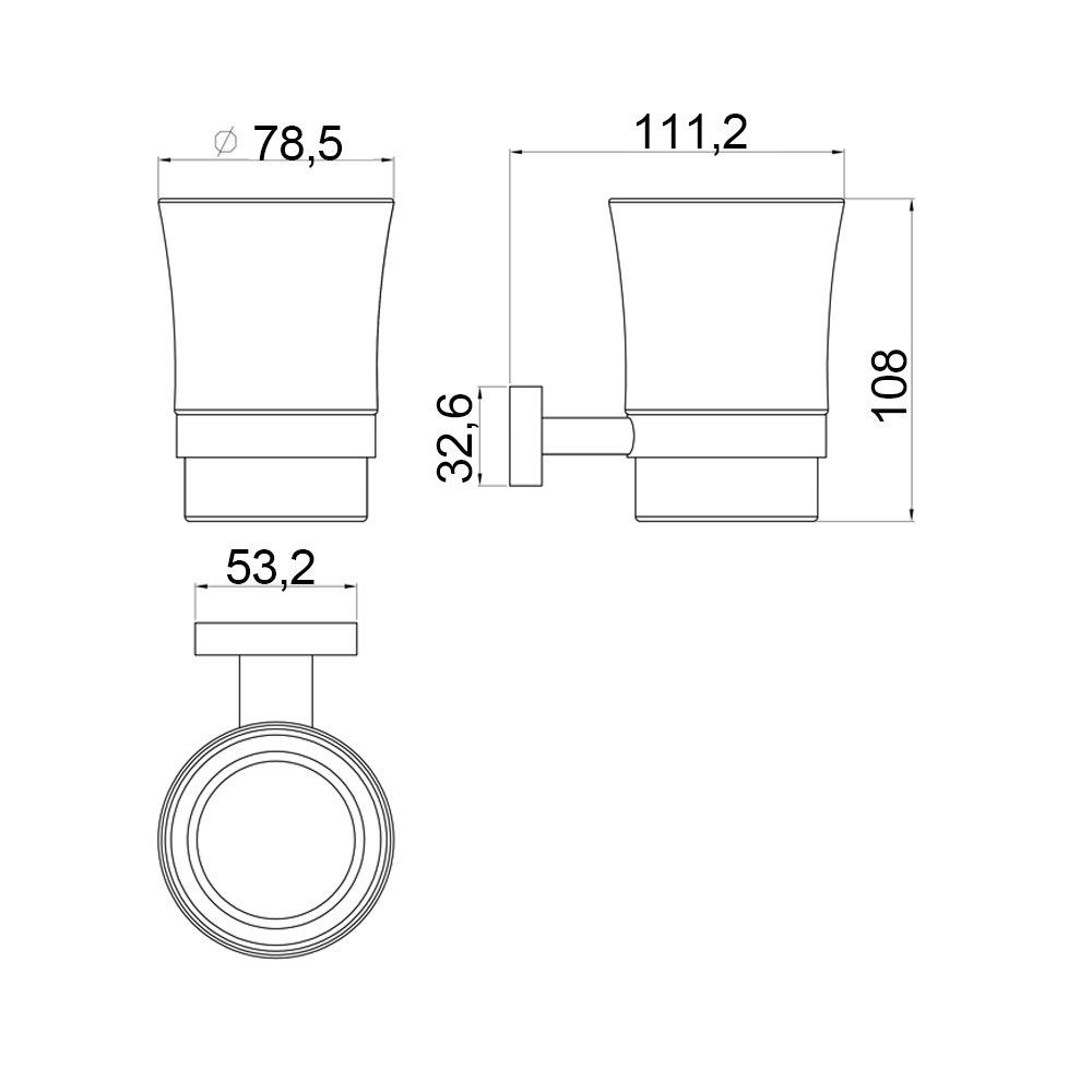 Стакан Raiber R50102 одинарный, керамический R50102 Santreyd  - Вид №2