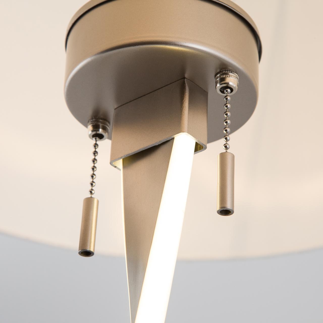 Торшер с абажуром 160х40 см никель с белым Titan 992 BOGATES TITAN 00-3889474 Белый;хром - Вид №2