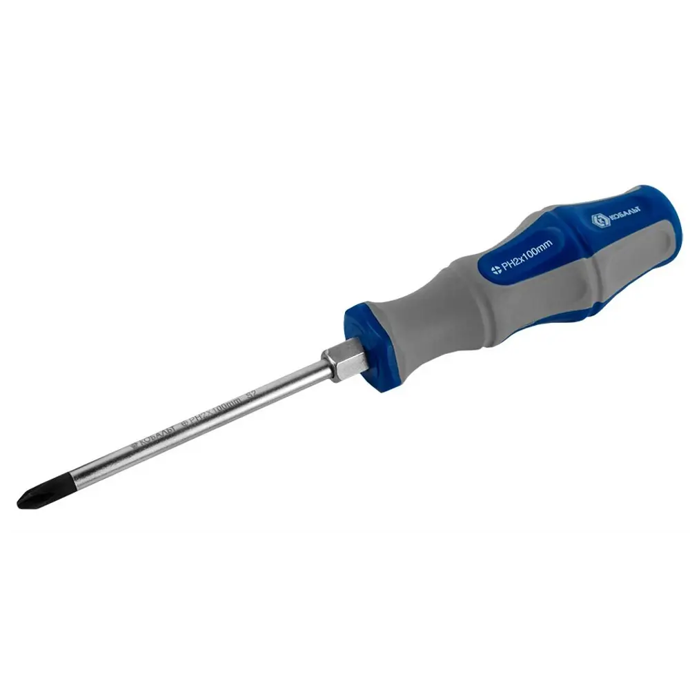 Крестовая отвертка КОБАЛЬТ 646-591 PH2 с магнитным наконечником 89406932 STLM-1576836