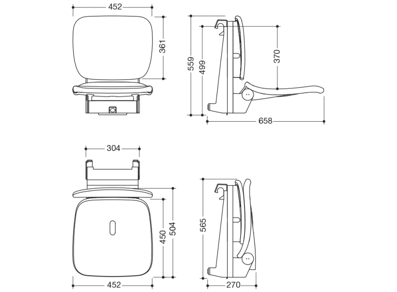 802.51.13360 Комфорт подвесного сиденья HEWI Sitzen  - Вид №2