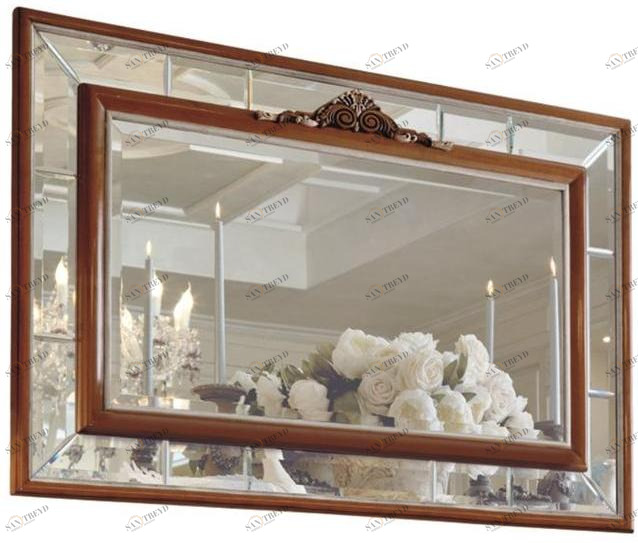 Martini Interiors Прямоугольное зеркало из вишневого дерева с настенной рамой Emozioni sun-id-1379407