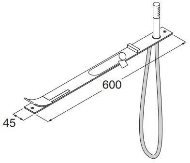 Boffi Смеситель для ванны из нержавеющей стали с ручным душем Cut sun-id-1410376 - Вид №1