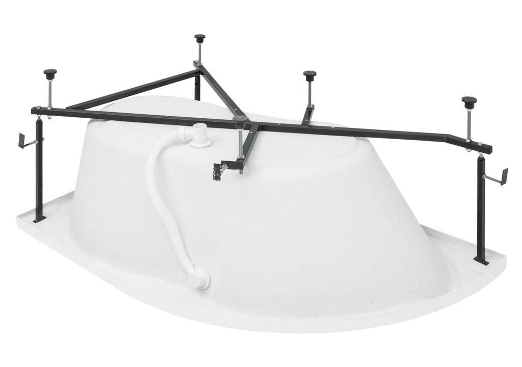 Акриловая ванна Aquanet Graciosa 150x90 R (каркас + смеситель Aquanet Practic 2 AF111-63B) 002039410017916200216780 - Вид №5