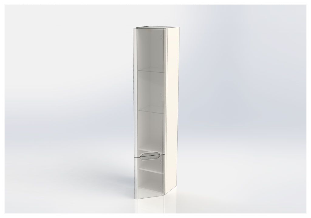 Шкаф-пенал для ванной Aquanet София 35 белый 00199871 - Вид №4