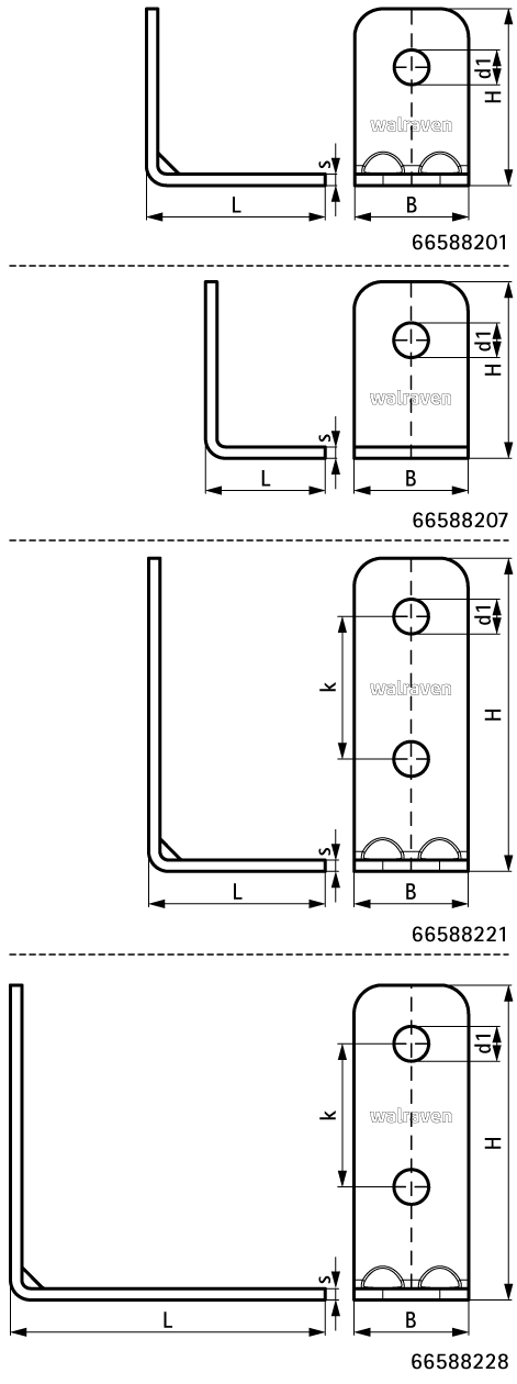 66588221 BIS уголок 90° (BUP1000) walraven  - Вид №1