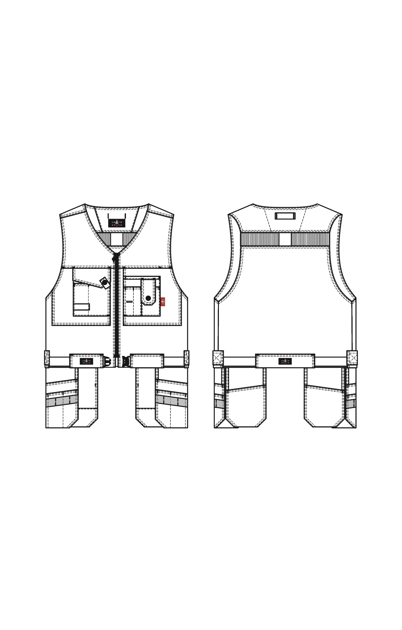 62600 Жилет  черный Union Space  Летняя спецодежда  размер 56-58  - Вид №2
