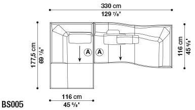 B&B Italia Модульный угловой диван из ткани Bend sun-id-1444225 - Вид №27