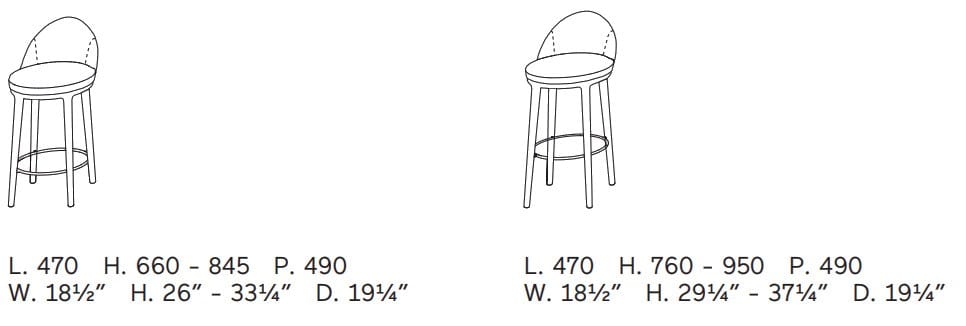 Высокий мягкий стул Lema Lucylle ARCH-00080642 - Вид №6
