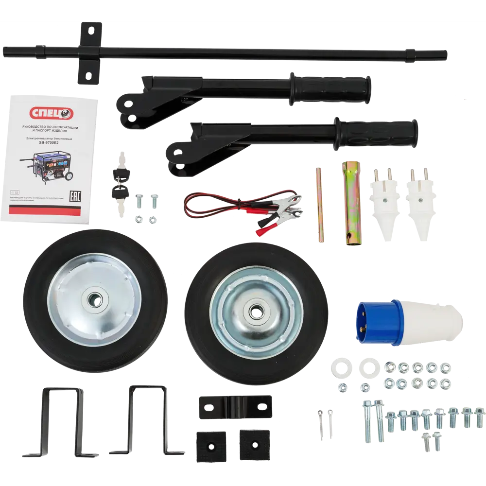 Бензиновый генератор СПЕЦ SB-9500E2 с электростартером и колёсами 89180330 STLM-1418598 - Вид №4