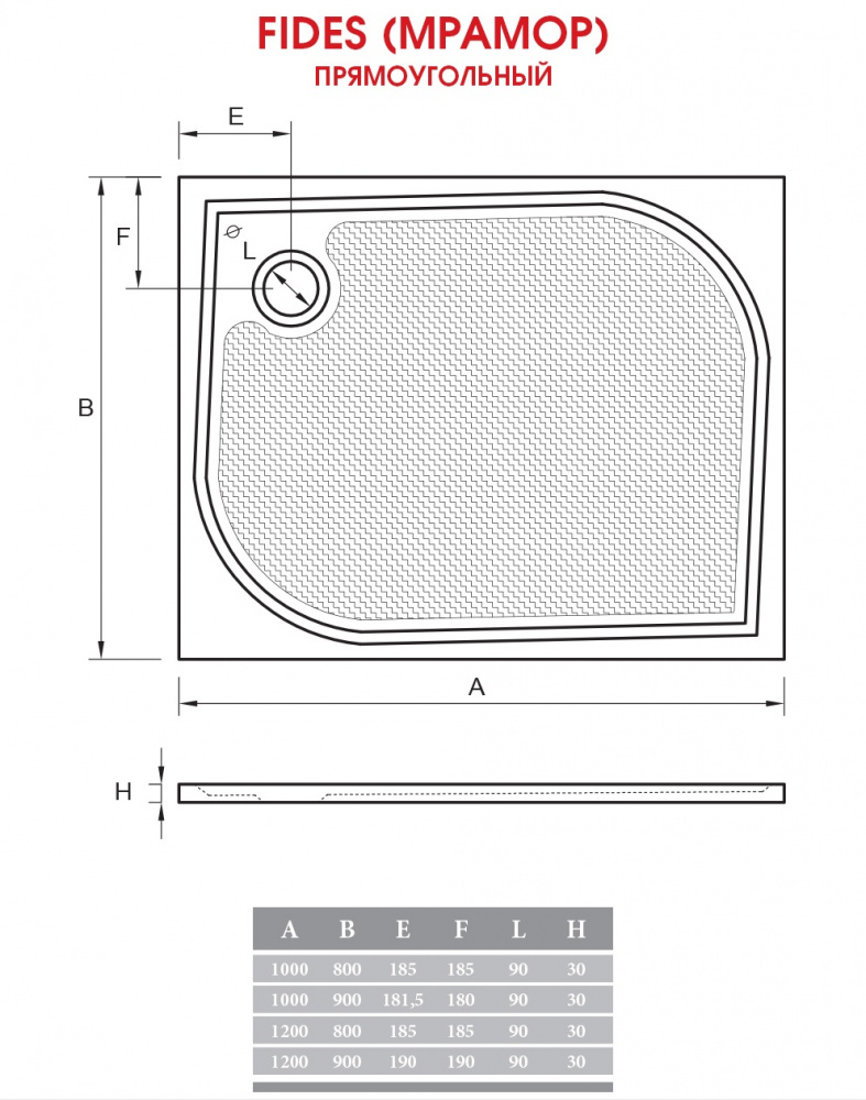 Поддон для душа ALPEN Fides 100x80 APS0070 - Вид №3
