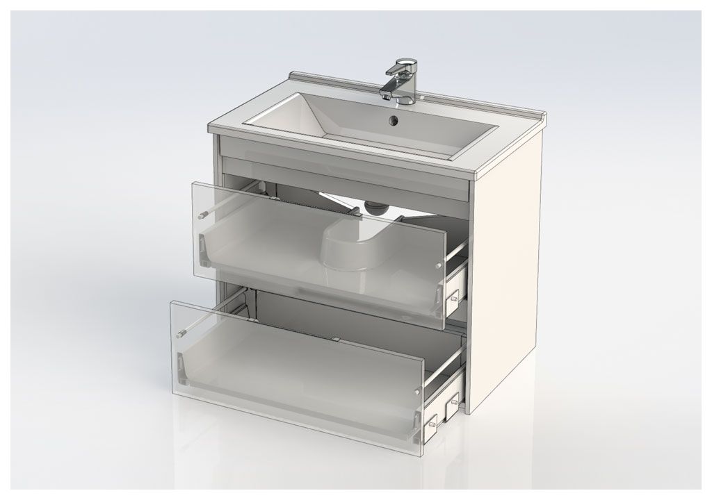 Тумба с раковиной Aquanet Тулон 75 белый 0018339500182319 - Вид №4