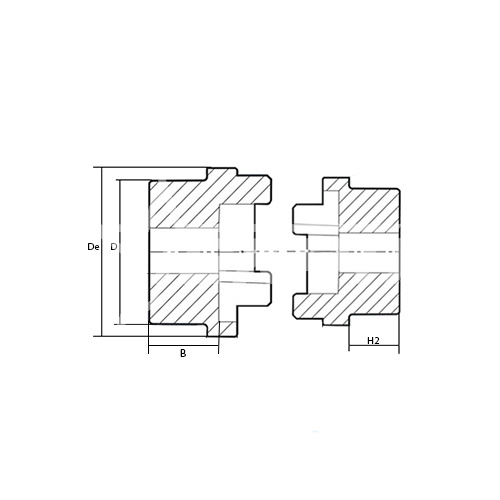 IS3714 Полумуфта под расточку HRCP070 ISKRA  - Вид №1