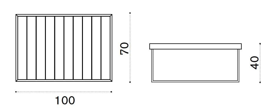 Квадратный журнальный столик из тикового дерева Ethimo на открытом воздухе ARCH-00031598 - Вид №4