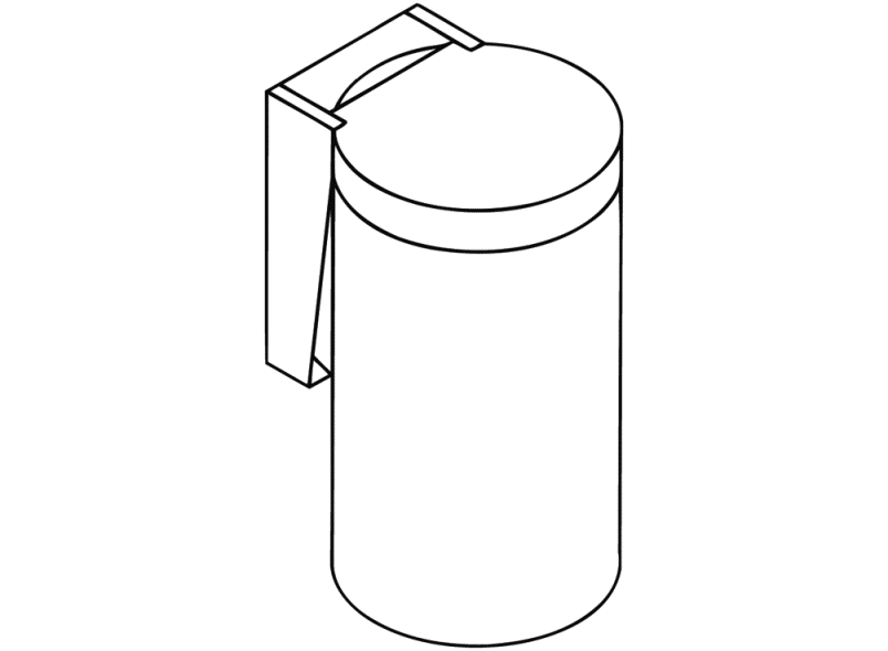 477.05B100 мусорное ведро HEWI Edition matt | Polyamid  - Вид №8