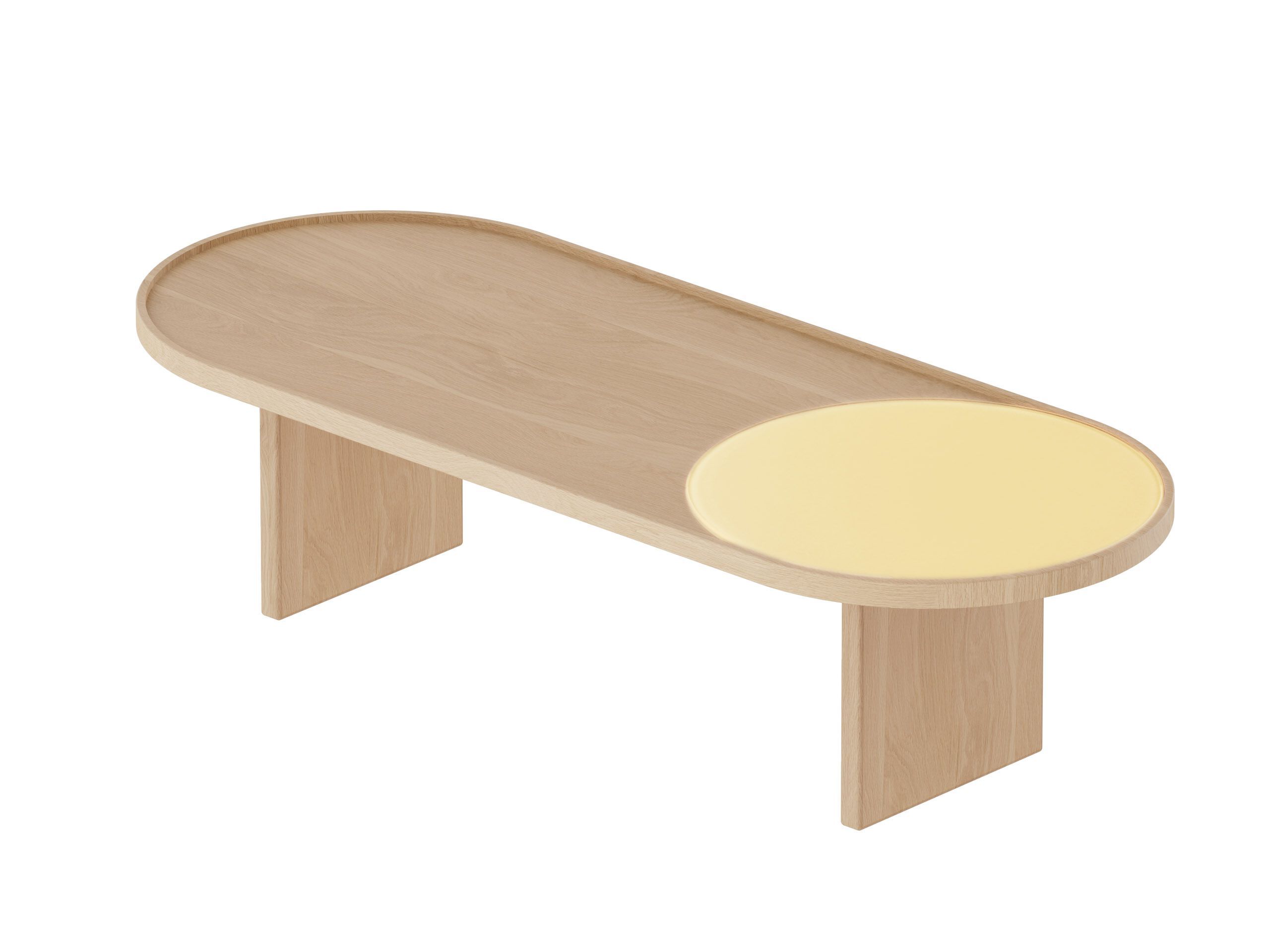 Овальный журнальный столик из дерева и стекла Noah Living Piet ARCH-00144652 - Вид №18