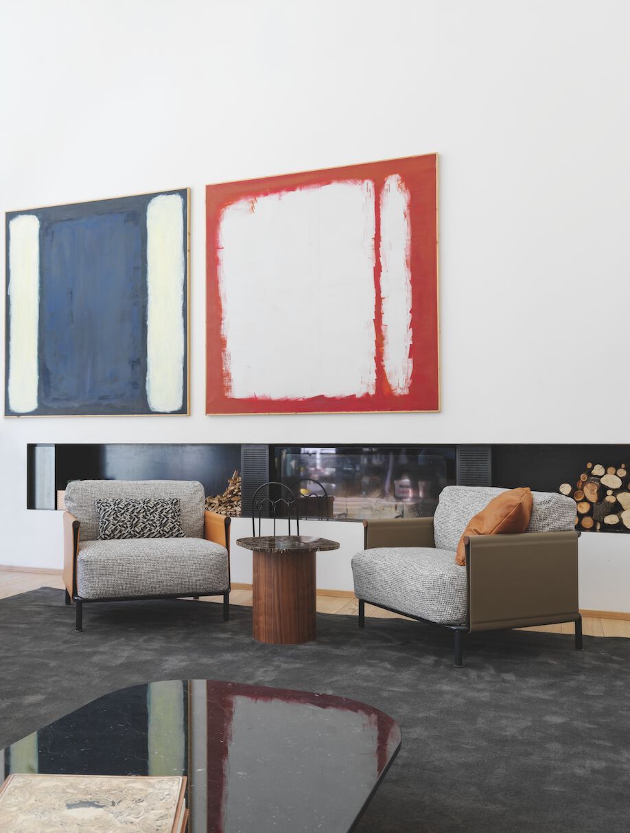 Кресло из ткани или кожи с кожаными подлокотниками Casamania & Horm SC2 ARCH-00065246 - Вид №9