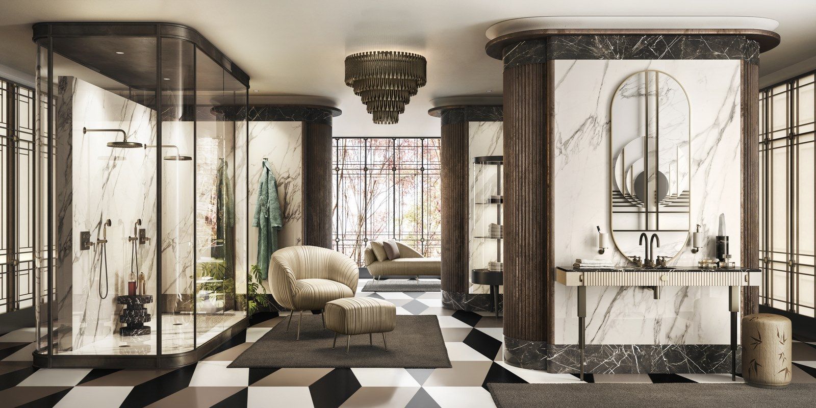 Металлический настенный ручной душ для душа Gessi Venti20 ARCH-00035432 - Вид №3