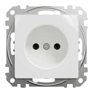 Розетка встраиваемая Systeme Electric Sedna Design  без заземления, цвет белый