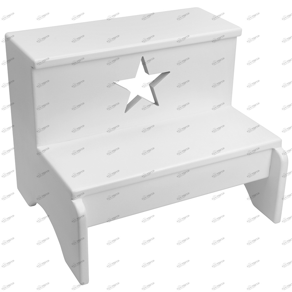 Табурет лестница, белый со звездочкой VAMVIGVAM  282237 Белый Santreyd 