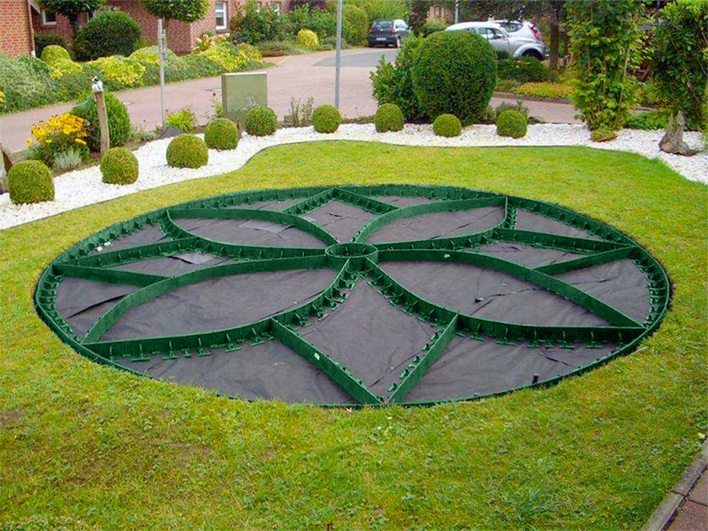 Пластиковый бордюр 58 мм, длина 1 м, зелёный ГеоПластБорд GPBST-54 - Вид №2