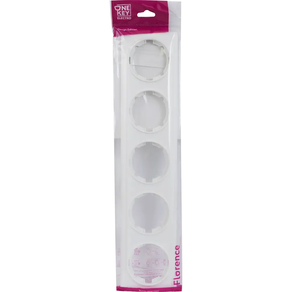 Рамка Florence от OneKeyElectro на 5 постов — классика в белом цвете 82126980 STLM-0019865 - Вид №3