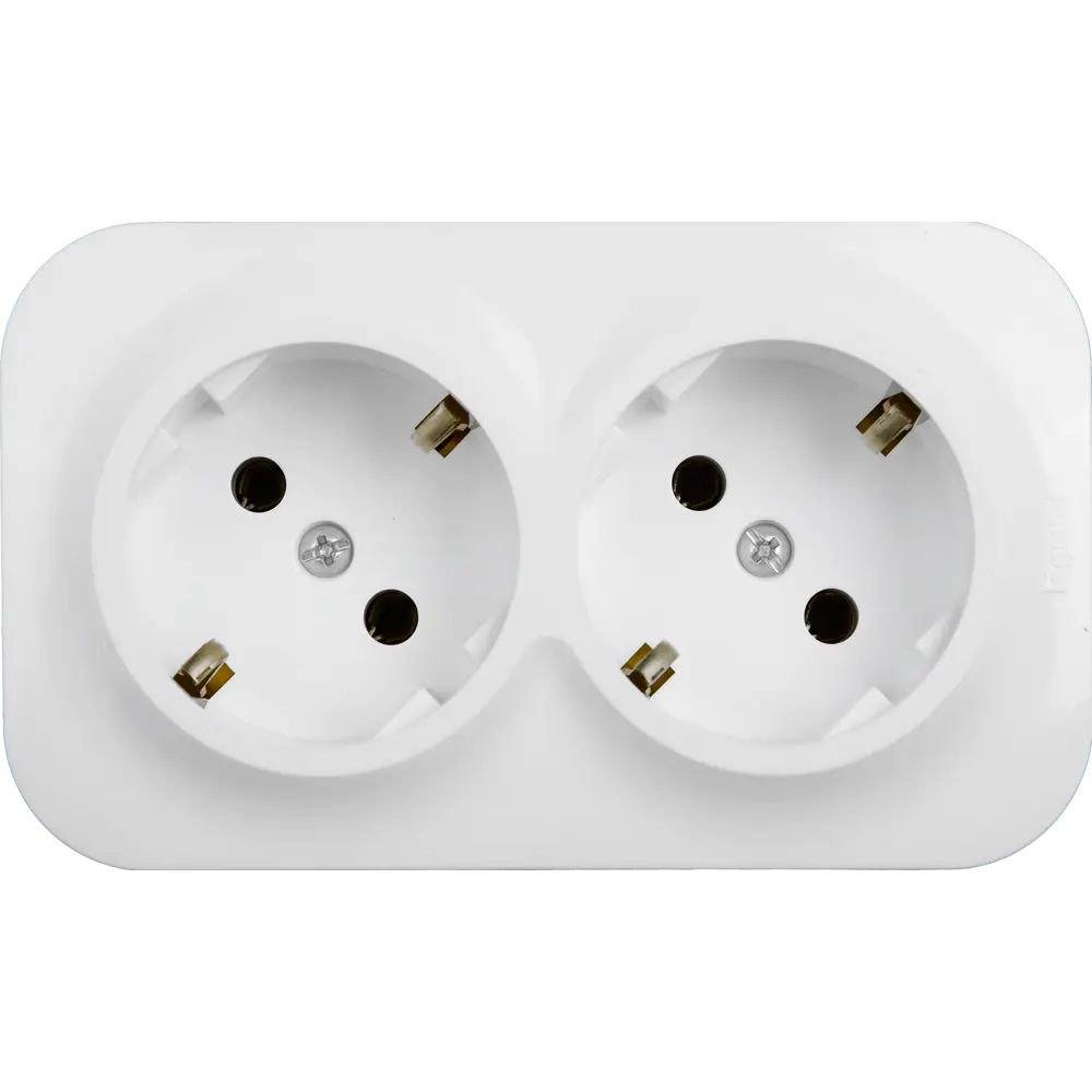 Двойная розетка Legrand Quteo с заземлением для открытого монтажа 84793453 STLM-0055196