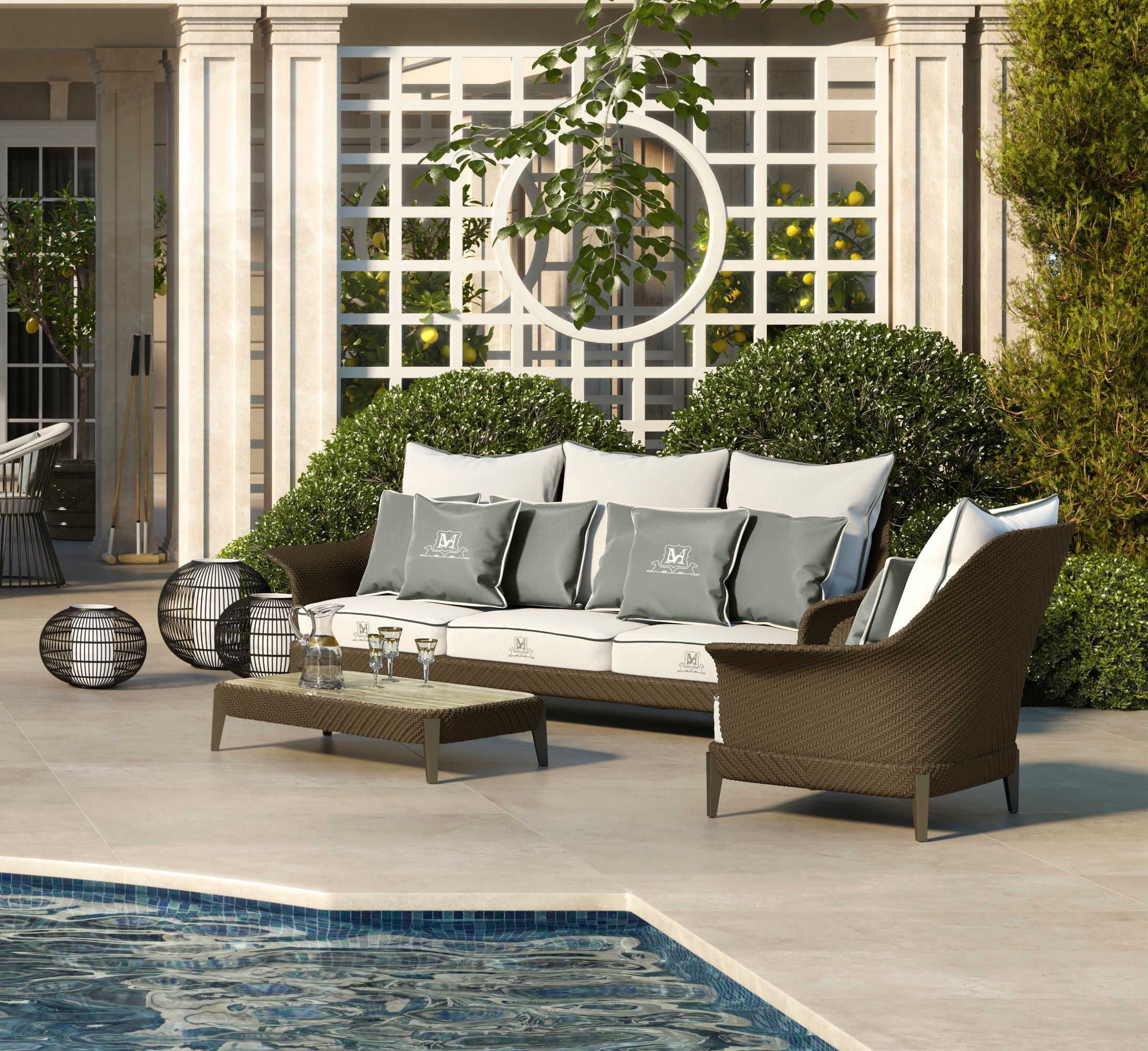 Низкий садовый столик из смолы Samuele Mazza Outdoor Аралия ARCH-00053830 - Вид №2