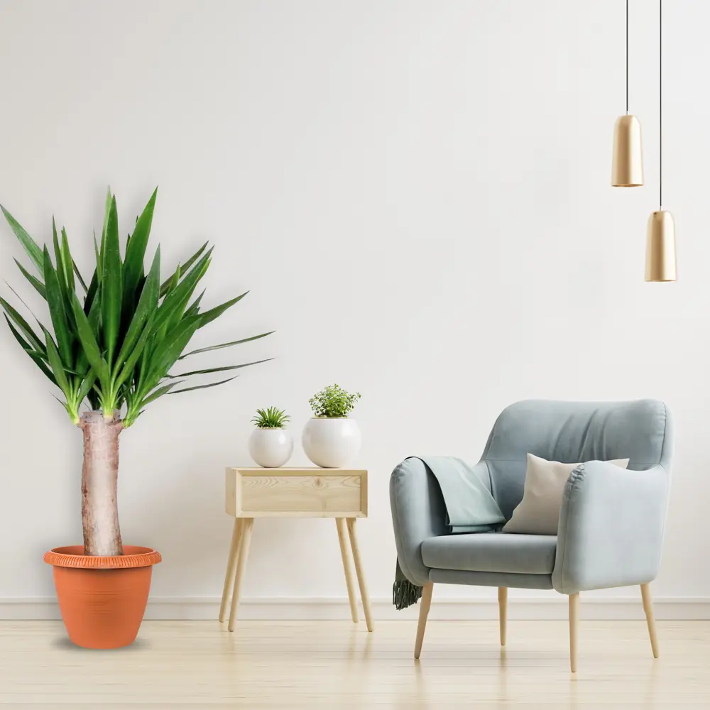 ТЕК.А.ТЕК Горшок цветочный терракотовый с дренажем и колесиками 11953560 Жардин STLM-0001650 - Вид №2