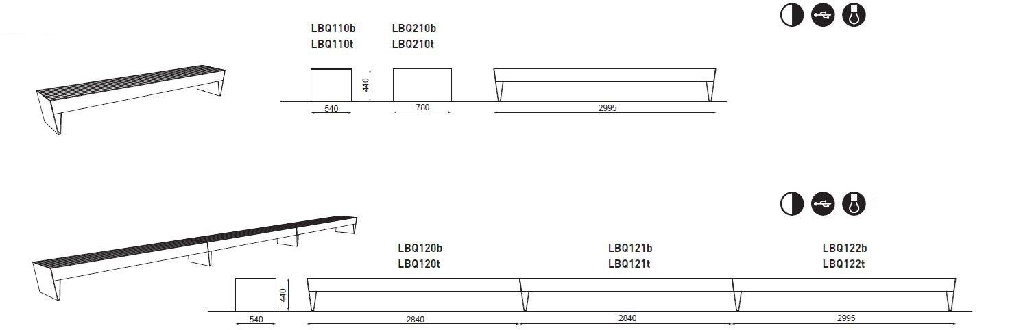 mmcité1 Скамейка из стали и дерева Blocq sun-id-1489594 - Вид №11