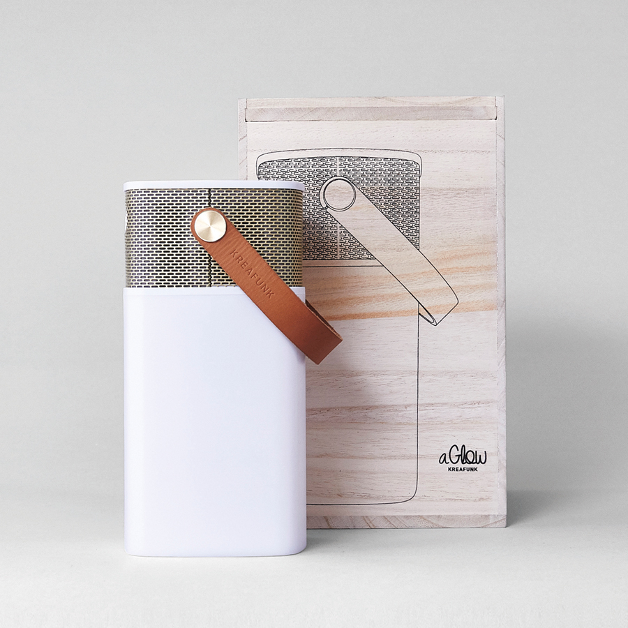 Колонка беспроводная с подсветкой aGLOW медь KREAFUNK KFHS09 - Вид №4