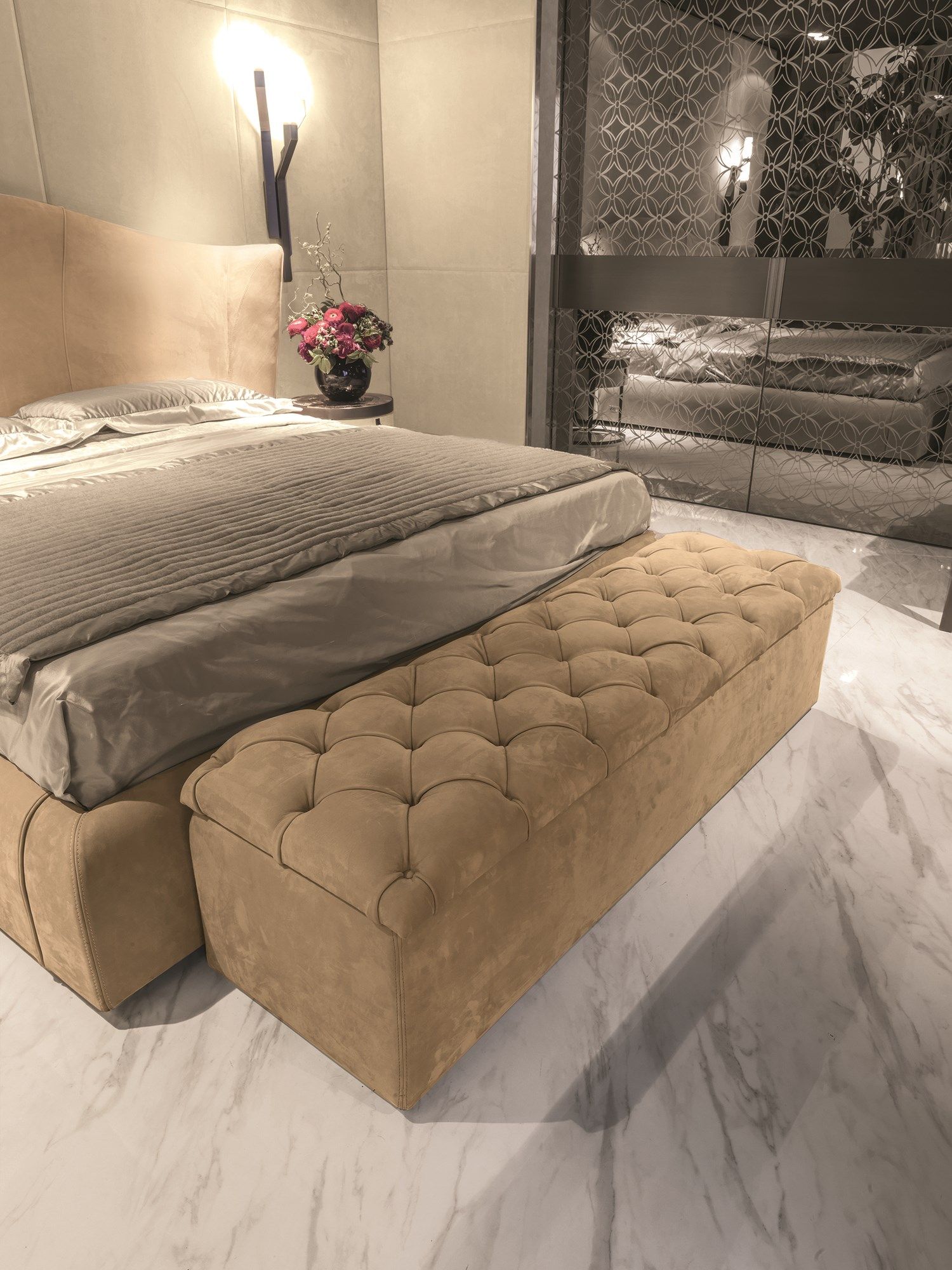 Кожаная скамейка для хранения capitonné Longhi Loveluxe ARCH-00096768 - Вид №3