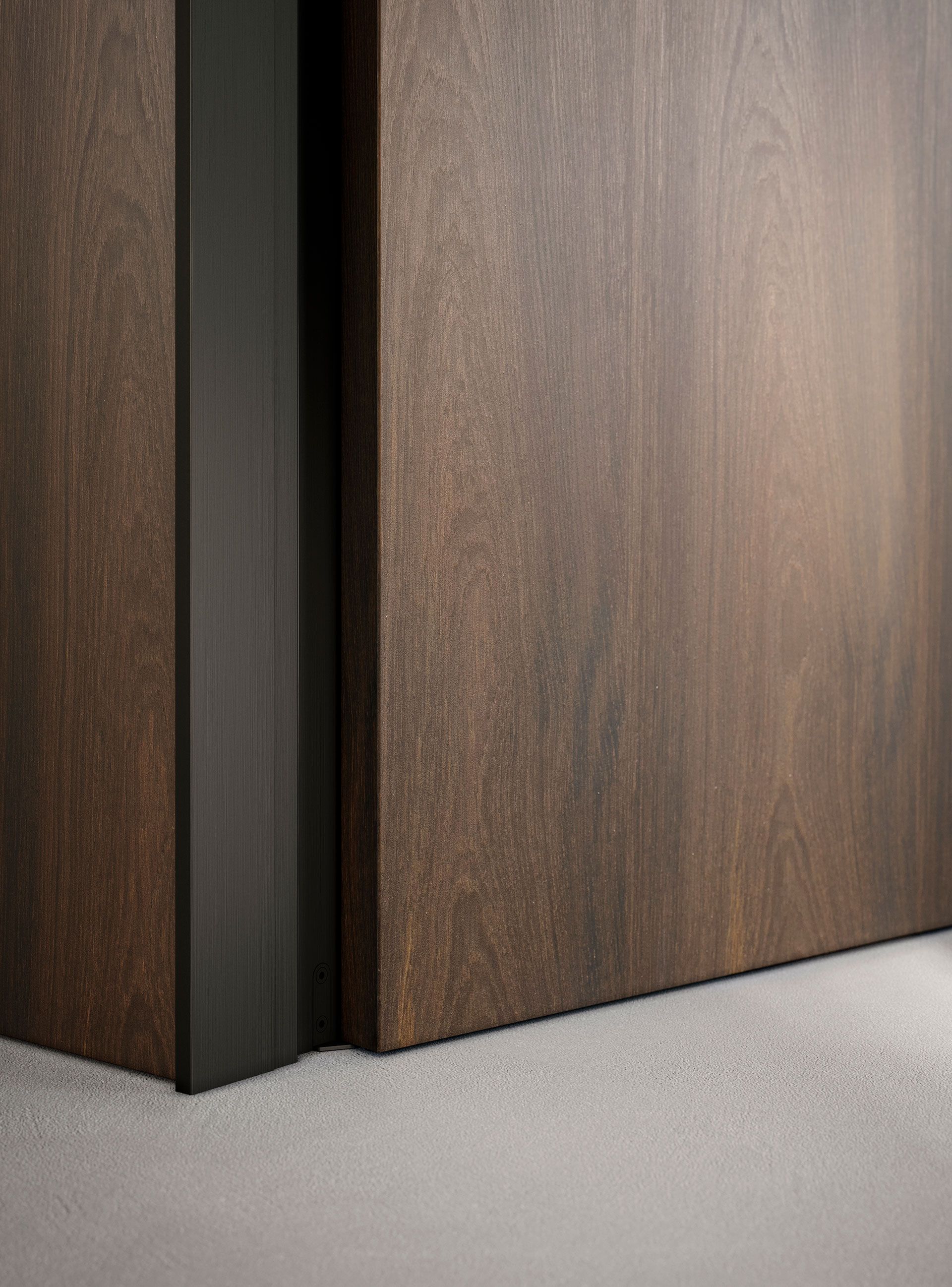 Алюминиевая и стеклянная распашная дверь с выдвижными петлями Lualdi двери ARCH-00112123 - Вид №4