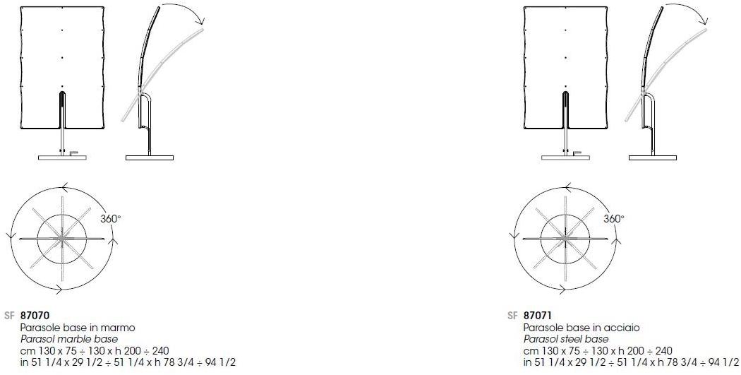 Giorgetti Регулируемый тканевый зонт Gea sun-id-1373845 - Вид №6