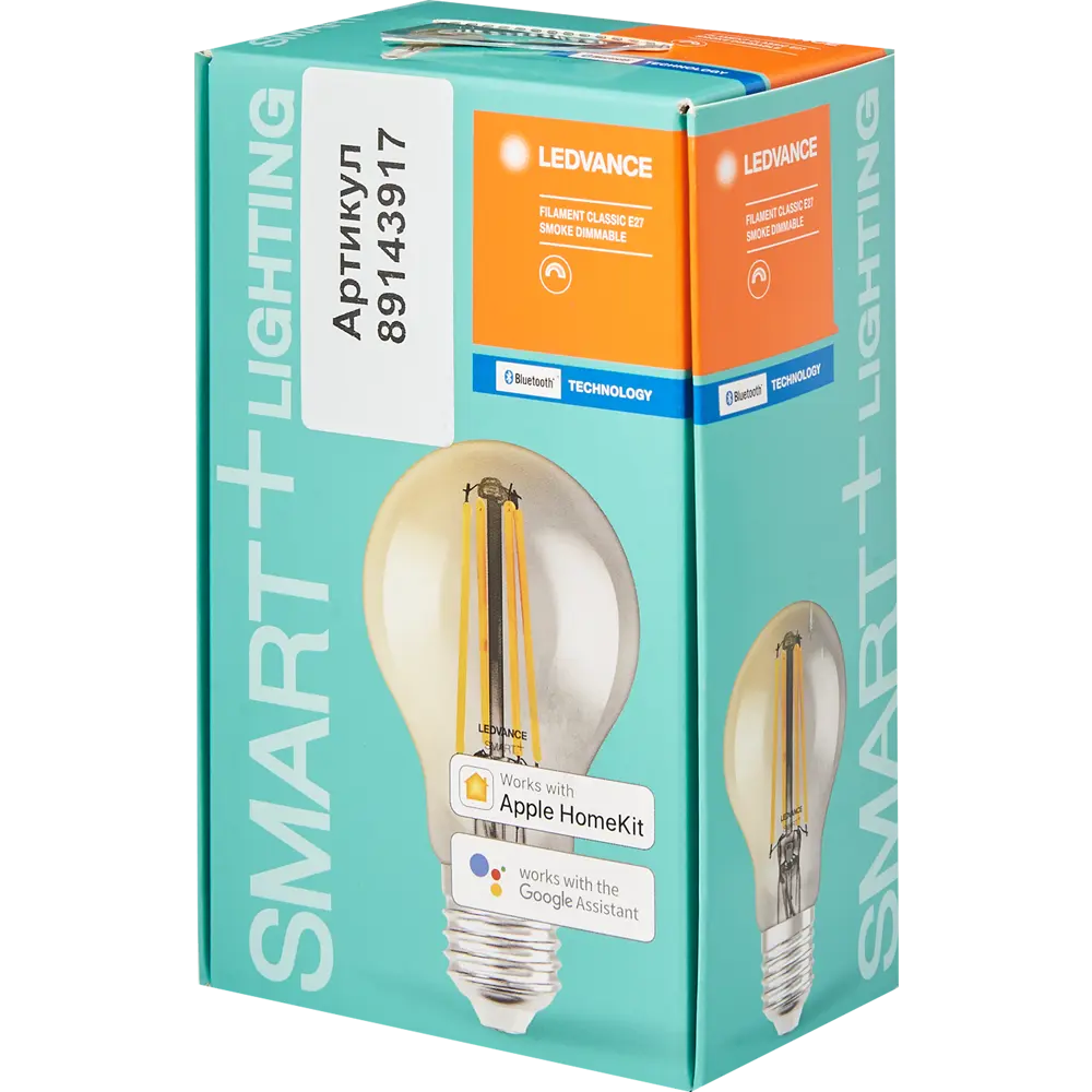 Лампа умная светодиодная Osram Smart Plus E27 220-240 В 6 Вт груша тонированная 540 лм, теплый белый свет LEDVANCE STLM-2078033 - Вид №3