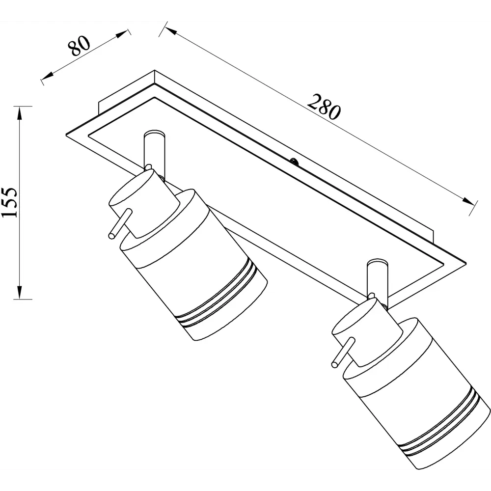 Светильник накладной Bergamo 2хGU10 IP44 цвет хром/никель Escada STLM-2103465 - Вид №8