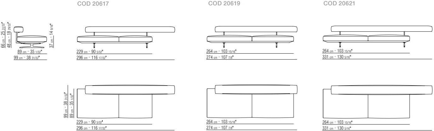 Flexform Секционный диван со съемным чехлом из ткани Wing sun-id-1453994 - Вид №5