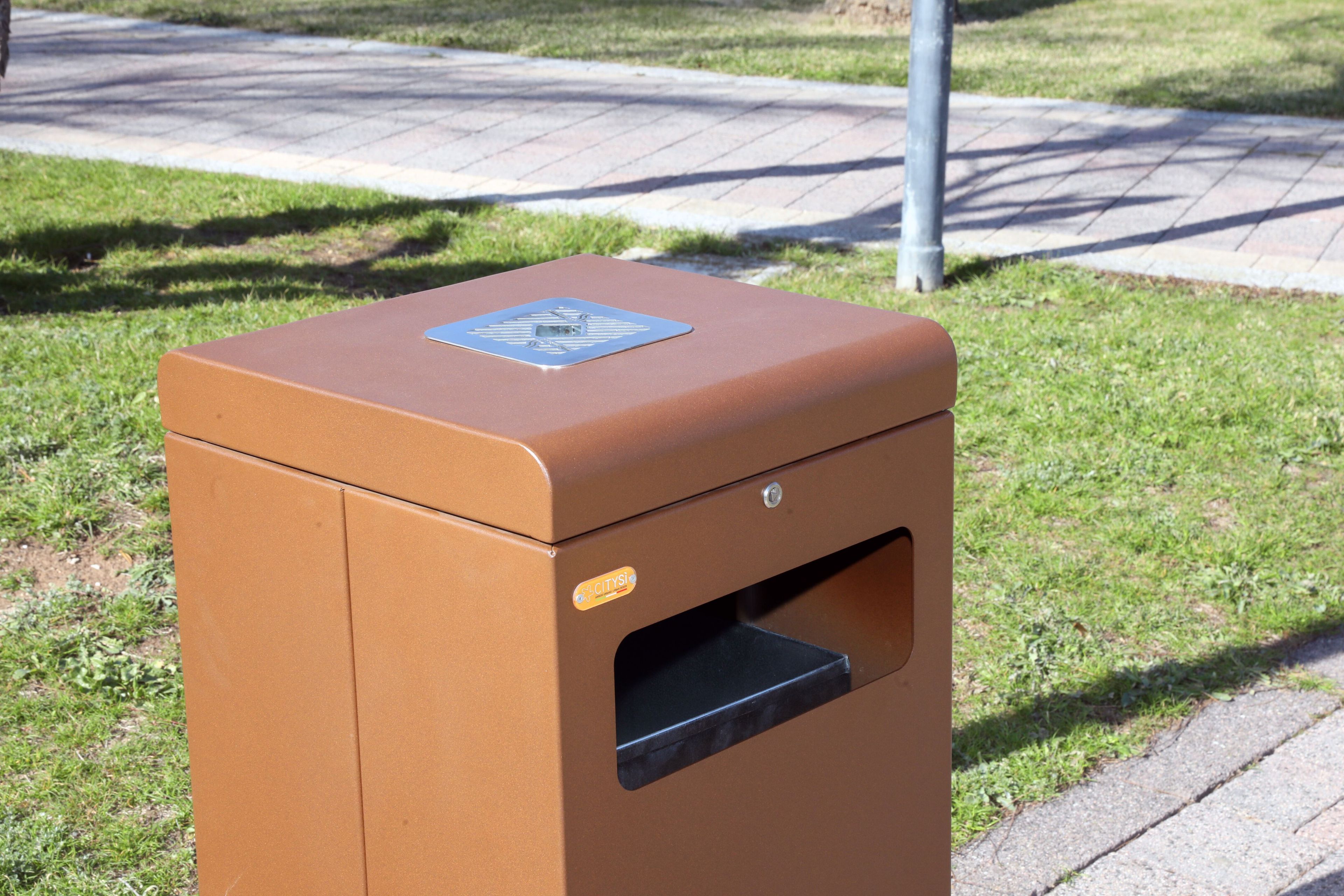 Наружная крышка стальная корзина для мусора с пепельницей CITYSì STRIP ARCH-00127902 - Вид №3