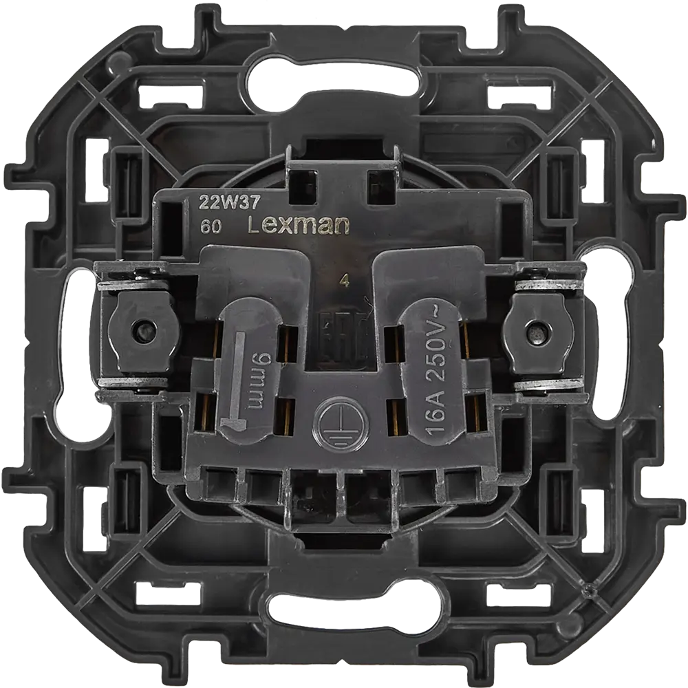 LEXMAN LILIAN - Розетка скрытого монтажа антрацит без заземления 86761359 STLM-0071330 - Вид №3