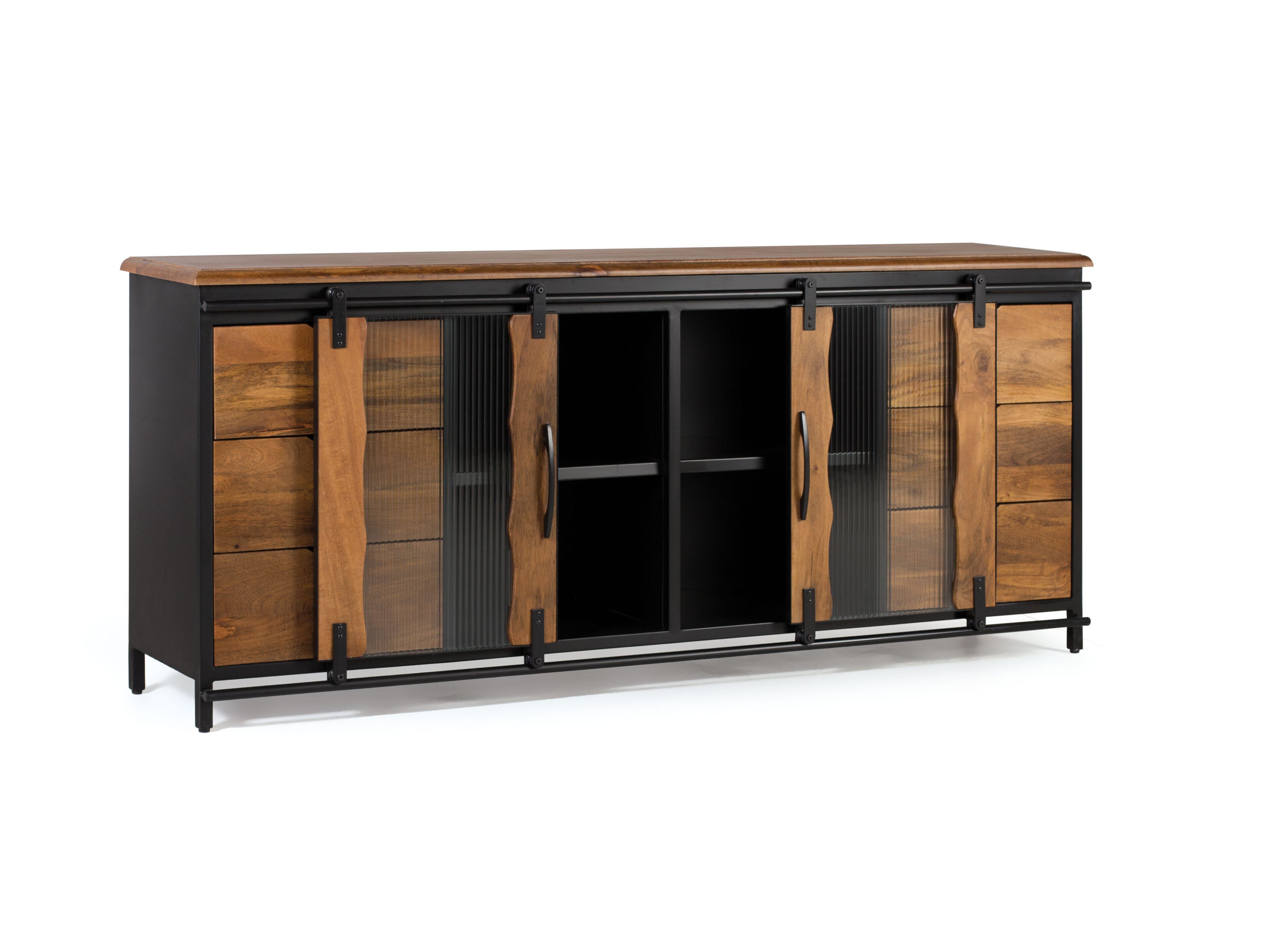 Шкаф из манго с выдвижными ящиками и дверями Giner y Colomer Занзибар ARCH-00051701 - Вид №2