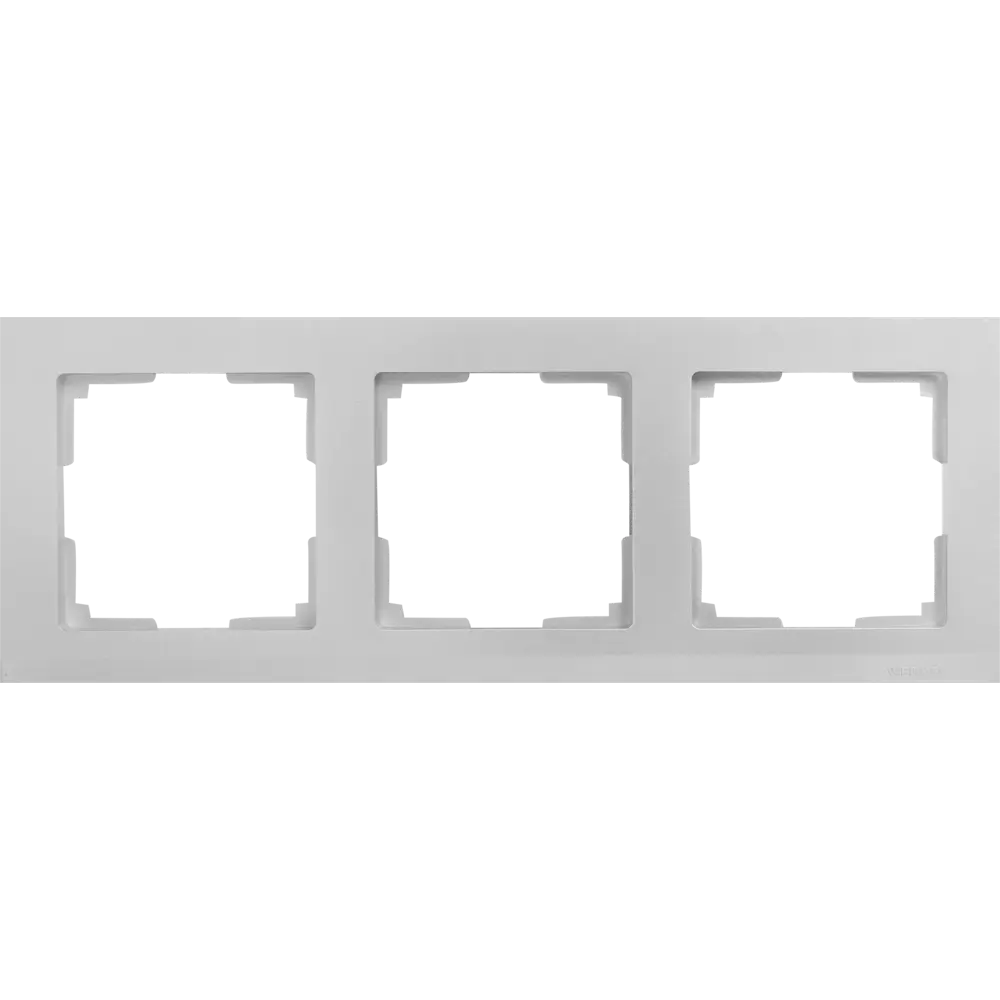 Рамка Werkel Stark для трех розеток и выключателей, серебристая 82125377 STLM-0019706