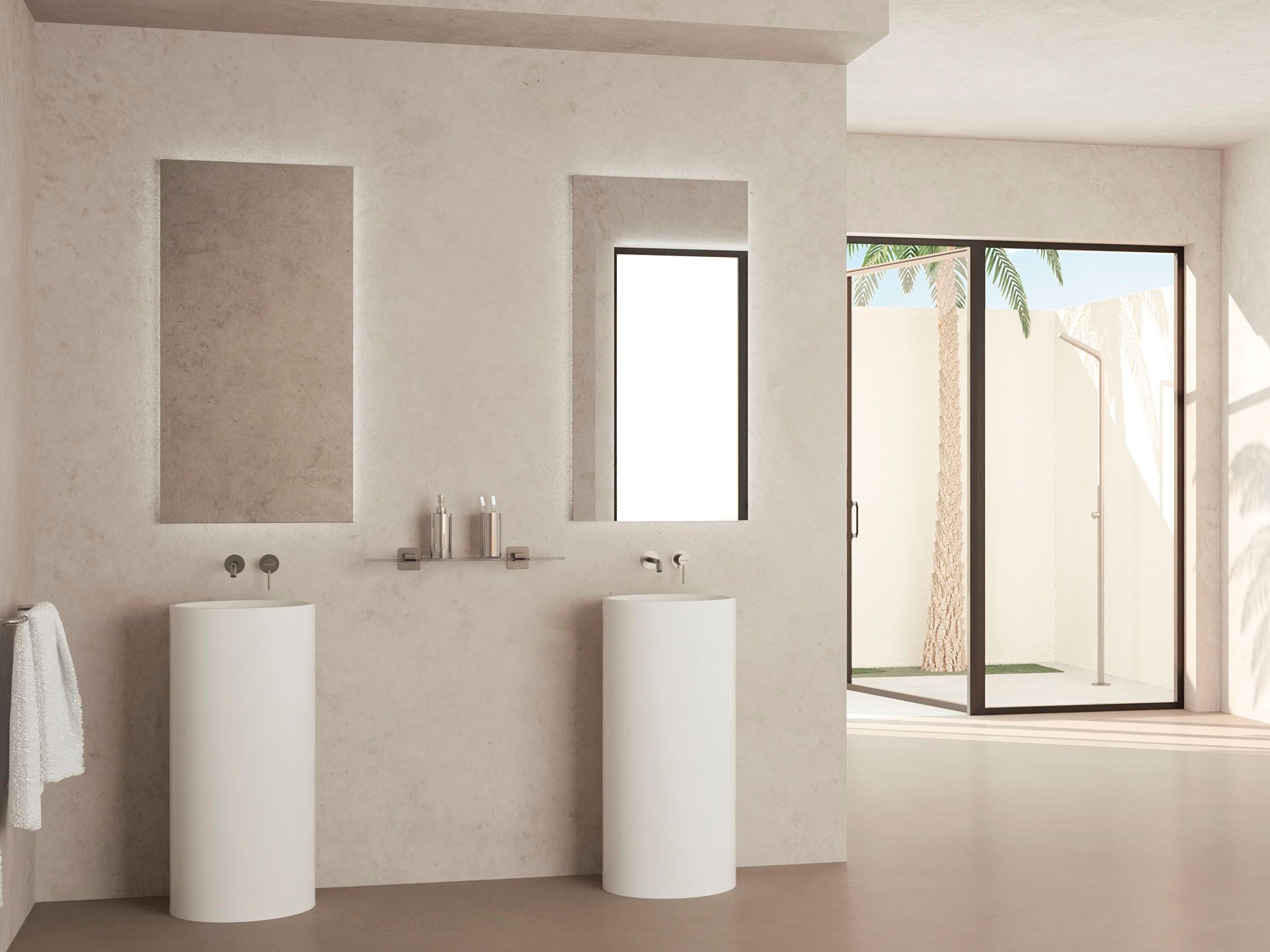 2 отверстия настенный однорычажный смеситель для раковины GUGLIELMI RUBINETTERIE Sprint ARCH-00091465 - Вид №2