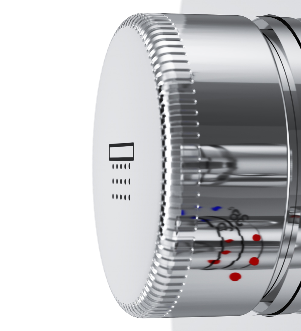 F50A85700 Inspire V2.0 TouchReel смеситель для 2 потребителей с термостатом монтируемый в стену х AM.PM Inspire 2.0  - Вид №3